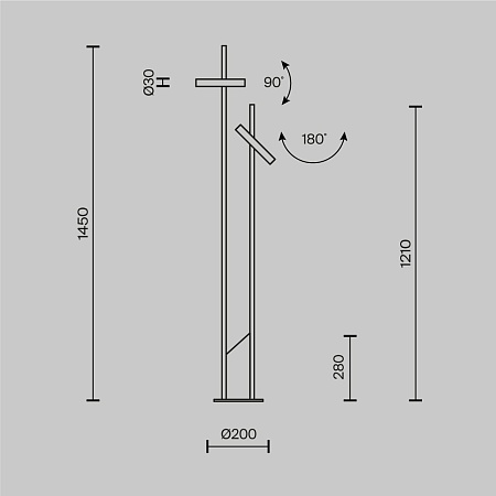 Напольный светильник (торшер) Maytoni MOD460FL-L6B3K - фото