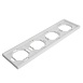 Рамка STEKKER, PFR00-5004-01 4-местная, серия Эмили, белый фарфор, soft touch - фото