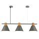 Светильник подвесной Серый/Серый, Светлое дерево E27 3*60W SLE125113-03 - фото