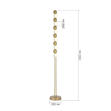Светильник напольный ST-Luce золотистый/белый LED 1*24W 4000K SL6610.205.12 - фото