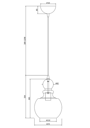 Подвесной светильник Maytoni Tone P036PL-01CH - фото