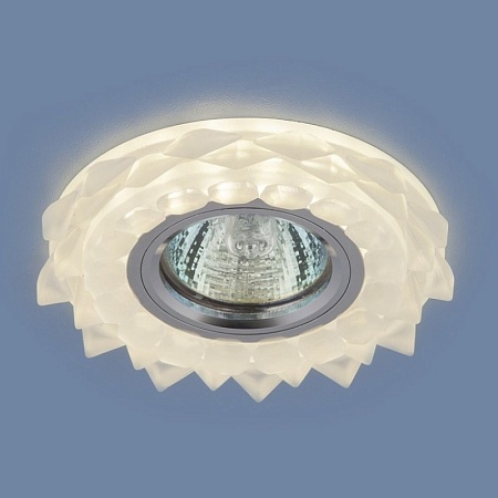 Точечный светильник с LED подсветкой 2209 MR16 Matt Ice матовый лед - фото