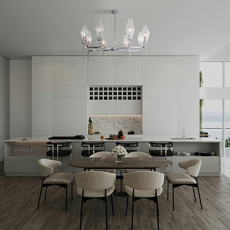 Потолочный светильник Eurosvet 60143/8 хром - фото