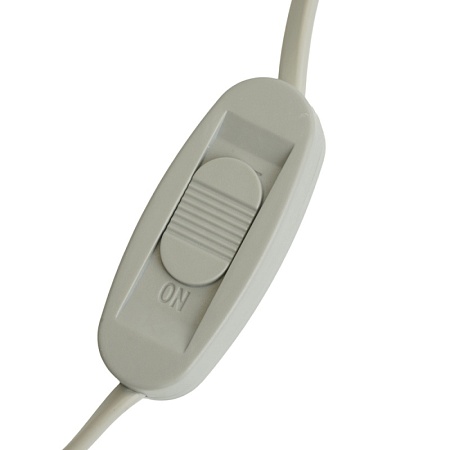 Сетевой шнур с выключателем, 230V 1,9м серый, KF-HK-1-2 - фото