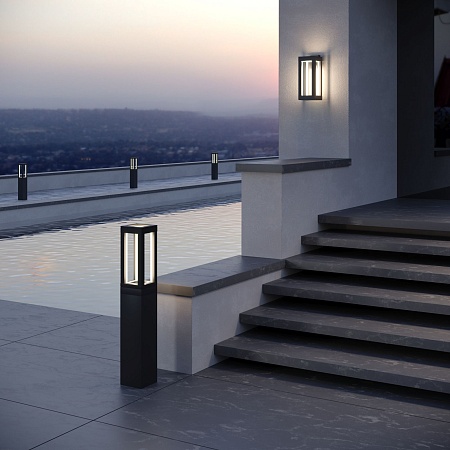 Ландшафтный светодиодный светильник Frame LED IP54 1529 TECHNO LED черный Elektrostandard - фото