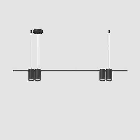 DK4061-BK Подвесной светильник ORBIT, IP20, 4xGU10 LED до 15 Вт, черный матовый, алюминий - фото