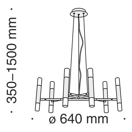 Подвесной светильник Maytoni MOD031PL-12B - фото