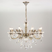 Подвесной светильник Eurosvet 3281/8 античная бронза / прозрачный хрусталь