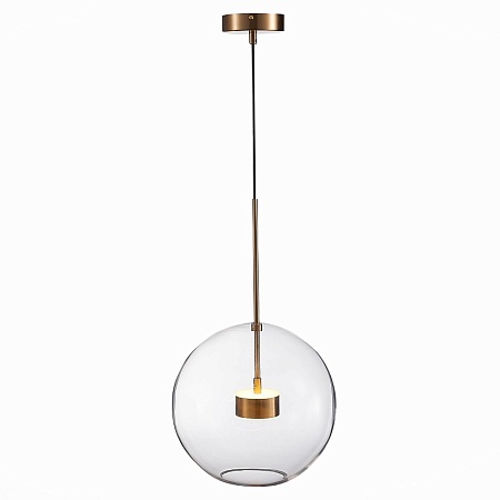 Светильник подвесной ST-Luce Латунь/Прозрачный LED 1*14W 3000K SL1133.223.01 - фото