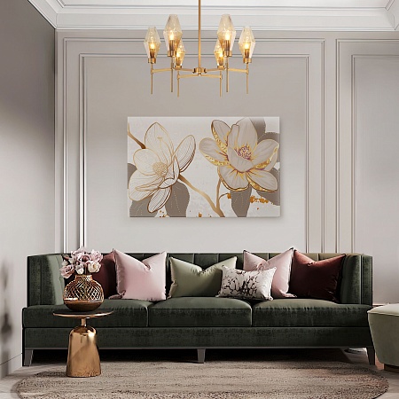 Потолочный светильник Eurosvet 60143/6 латунь - фото