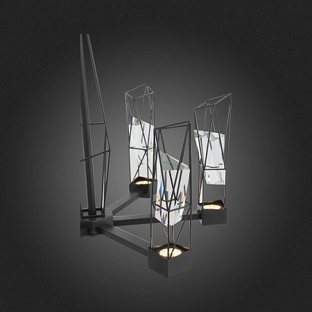 Люстра подвесная ST-Luce Серый графит/Серый графит, Прозрачный LED 6*8W 4000K SL815.303.06 - фото
