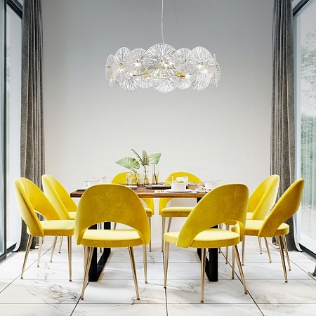 Люстра подвесная ST-Luce Золотистый/Прозрачный E14 8*40W SL1657.203.08 - фото