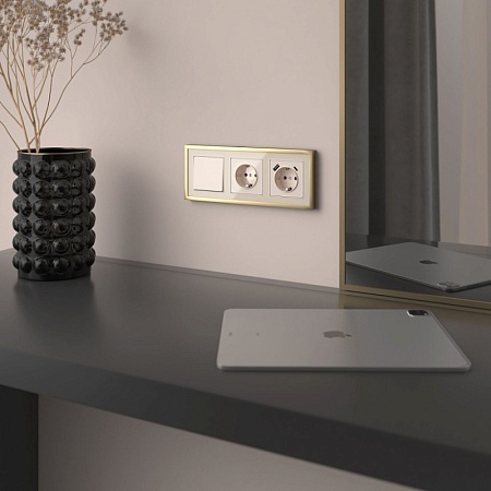 W1119043/ Клавиша для выключателя перекрестного (айвори акрил) W1119043 - фото