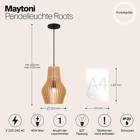 Подвесной светильник Maytoni MOD191PL-01W - фото