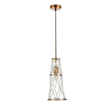 Светильник подвесной ST-Luce Золотистый/Золотистый, Прозрачный E27 1*60W SL1016.203.01 - фото