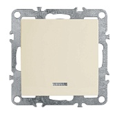 Выключатель 1-клавишный c индикатором (механизм), STEKKER, PSW10-9101-02, 250В, 10А, серия Эрна, слоновая кость