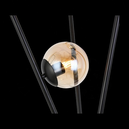 Торшер ST-Luce Черный/Коньячный E27 3*40W SL549.505.03 - фото