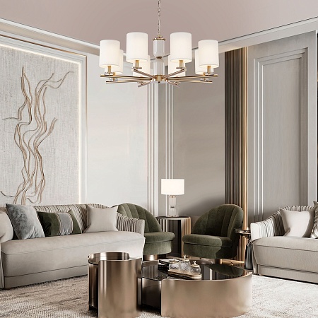 Потолочный светильник Eurosvet 60146/8 латунь - фото