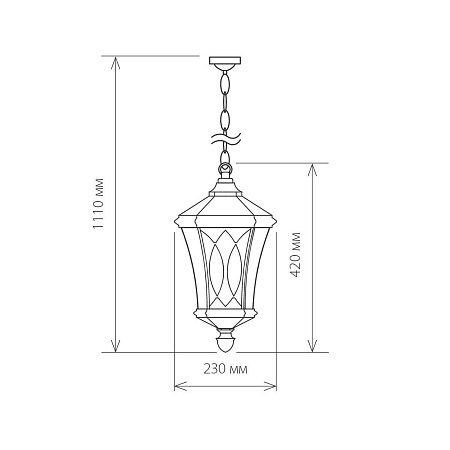 Уличный подвесной светильник Virgo H капучино IP44 GLXT-1450H капучино Elektrostandard - фото