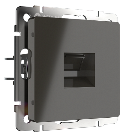 Розетка Ethernet RJ-45 (серо-коричневый) WL07-RJ-45 - фото