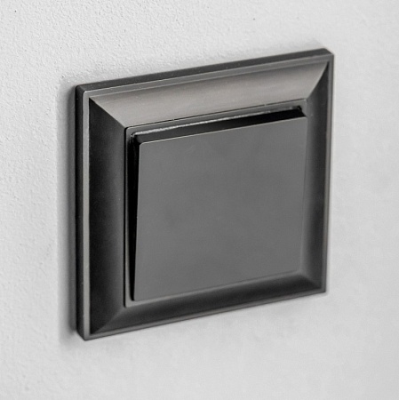 Рамка на 1 пост (черный матовый) W0012208 - фото