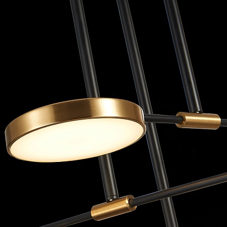 Светильник подвесной ST-Luce Черный/Латунь, Белый LED 6*7,5W 3000K SL1605.403.06 - фото