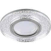 Светильник встраиваемый с LED подсветкой Feron CD961 потолочный MR16 G5.3 прозрачный, хром