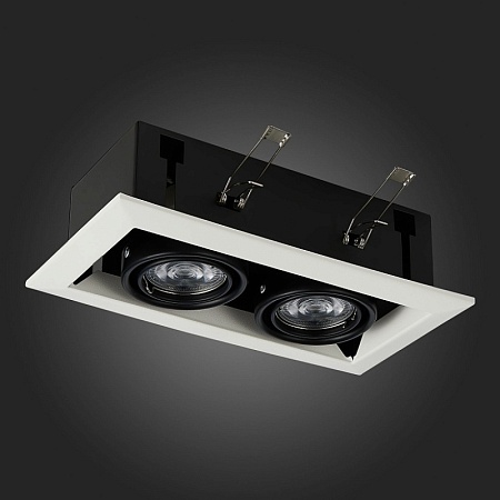 Св-к встр. Черный GU10 2*50W L245xW126xH70 220V Без ламп ST250.548.02 - фото