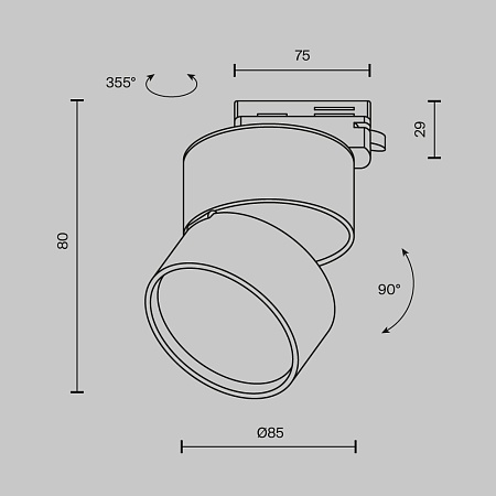 Трековый светильник Technical TR007-1-12W3K-W - фото