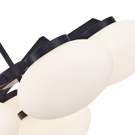 Люстра подвесная ST-Luce Черный/Белый E27 7*40W SL1503.403.07 - фото