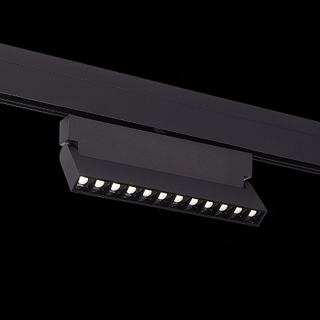 Магнитный трековый светильник Черный LED 1*12W 3000K 1 009Lm Ra>80 36° IP20 L219xW22xH1 ST362.436.12 - фото
