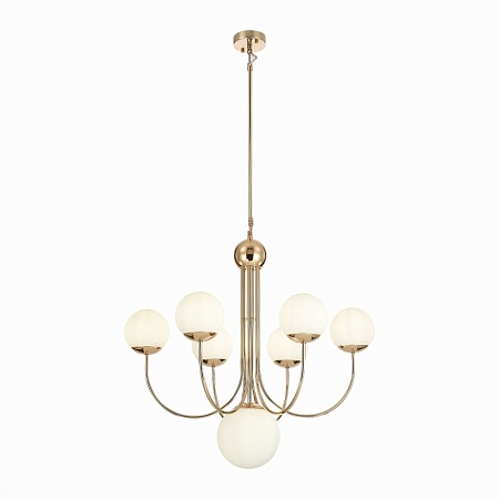 Люстра подвесная ST-Luce Французское золото/Белый E27 7*60W SL1504.203.07 - фото