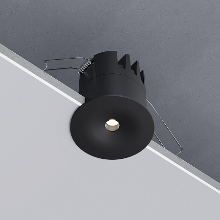 Светильник встраиваемый светодиодный Binnie 12W 4000K черный 15275/LED Elektrostandard - фото