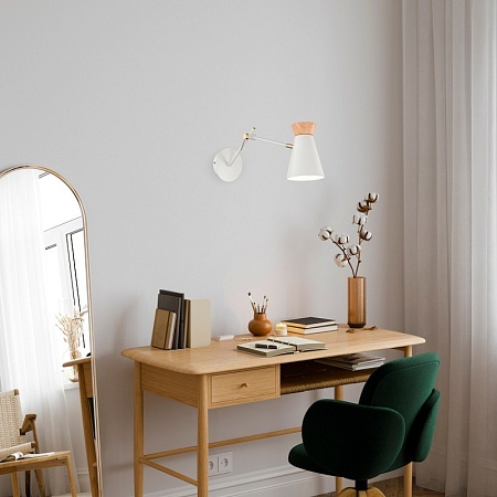 Светильник потолочный Белый, Золотистый/Белый, Дерево E27 3*60W SLE1252-502-03 - фото