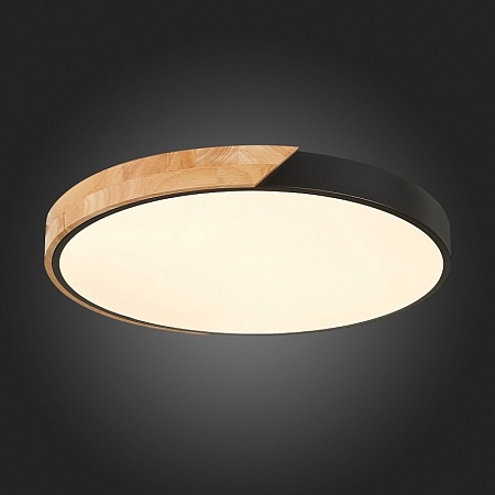 Светильник потолочный Черный, Светлое дерево/Белый LED 1*45W 3000K/4000K/6000K SLE200942-01 - фото