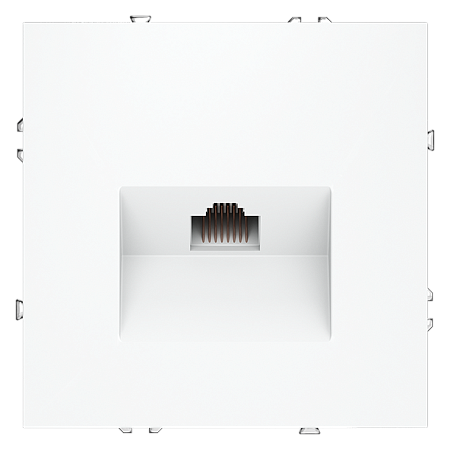Розетка компьютерная встраиваемая VOLTUM S70 RJ45 кат.6, (белый матовый)