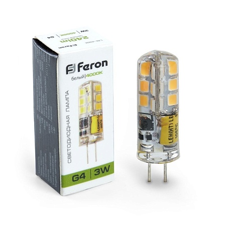Лампа светодиодная Feron LB-422 G4 3W 12V  4000K - фото
