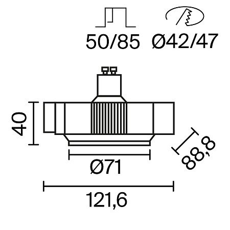 Встраиваемый светильник Technical DL139-GU10-B - фото