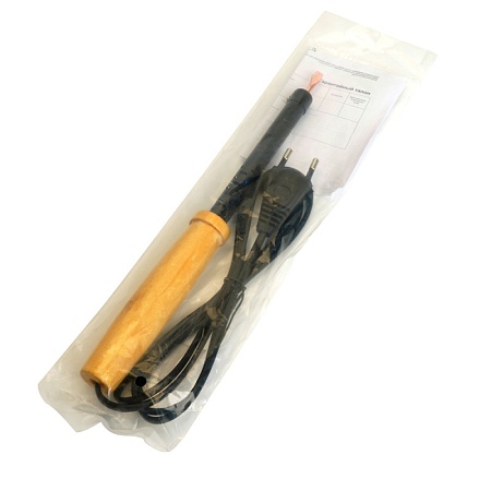 Паяльник с деревянной ручкой 30W, нихромовый нагреватель, долговечное жало, 230В STEKKER PLE110-30 - фото