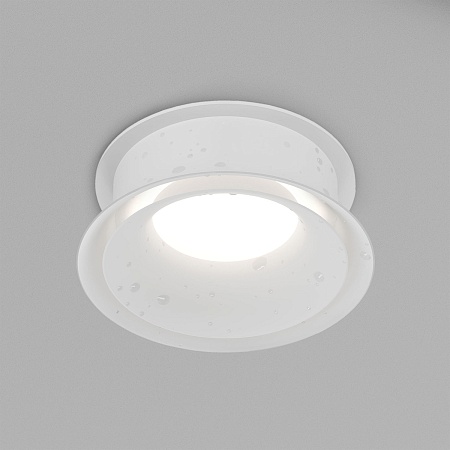 DK2403-WH Встраиваемый светильник влагозащ., IP 44, 15 Вт, GU10, белый, алюминий - фото