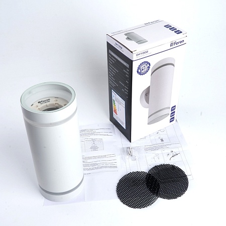 Светильник садово-парковый Feron DH1002, на стену вверх/вниз, 230V, белый - фото