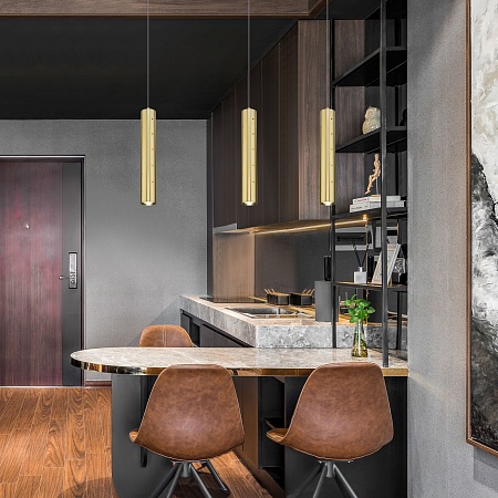 Подвесной светодиодный светильник 50214/1 LED золото Elektrostandard - фото