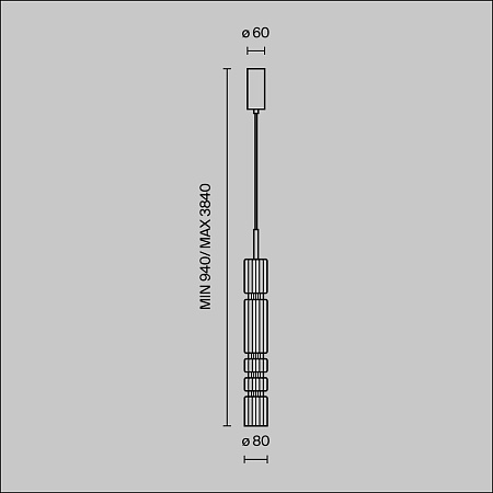 Подвесной светильник Maytoni Ordo MOD272PL-L12B3K - фото