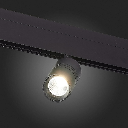 Магнитный трековый светильник Черный LED 1*7W 3000K 595Lm Ra>90 36° IP20 L-xW44xH90 48V ST365.436.07 - фото
