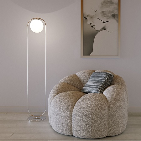 Напольный светильник Eurosvet 01139/1 / хром - фото