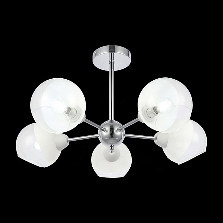 Светильник потолочный Хром/Прозрачный, Матовый никель E14 5*40W SLE102702-05 - фото