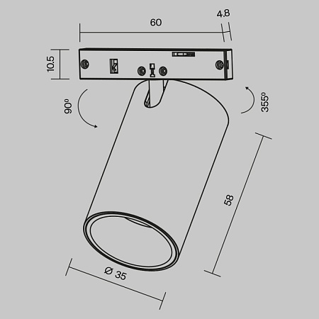 Трековый светильник Technical FOCUS LED TR187-1-5W2.7K-M-B - фото
