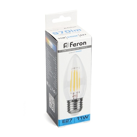 Лампа светодиодная Feron LB-713 Свеча E27 11W 230V 6400K - фото
