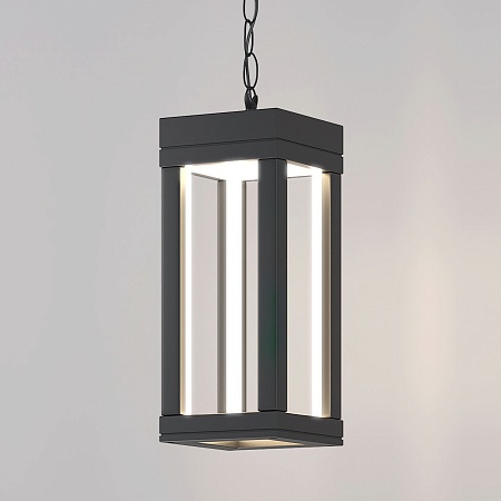 Уличный подвесной светодиодный светильник Frame LED IP54 1528 TECHNO LED серый Elektrostandard - фото