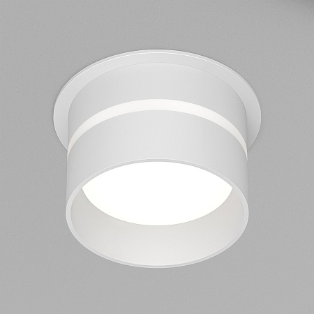 DK2404-WH Встраиваемый светильник влагозащ., IP 44, до 15 Вт, GU10, белый, алюминий - фото